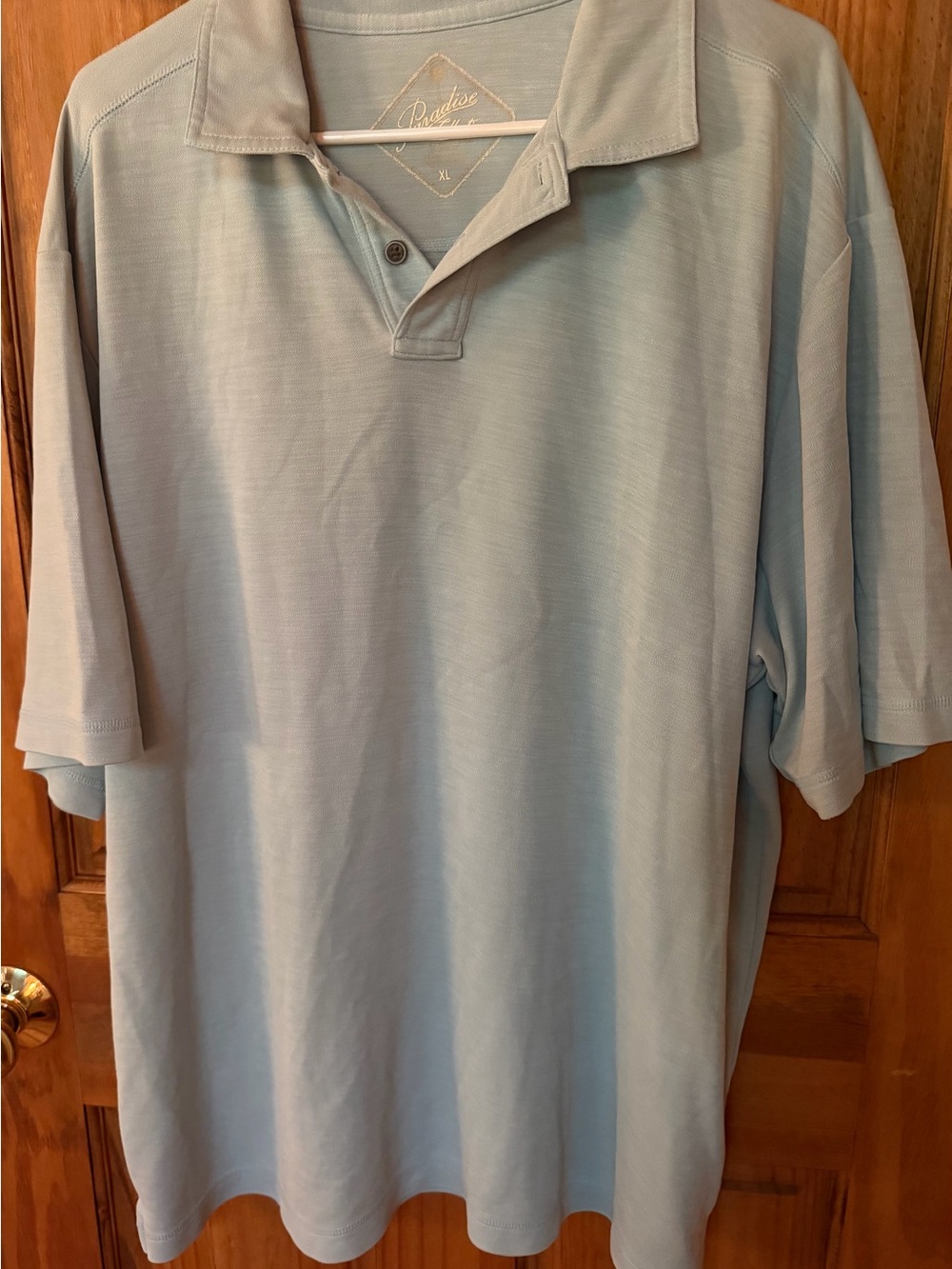 Paradise collection Men's Polo in Pale Blue - Classic Short Sleeve